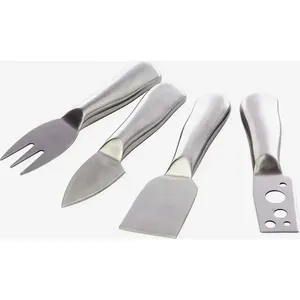 Juego de cuchillos para queso y mantequilla en acero inoxidable con elegante acabado dorado, perfecto para restaurantes y eventos de boda - Product Image 4