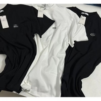 T-shirts décontractés à manches courtes pour hommes et femmes, 100 % coton tricoté, coupe ajustée, design uni, séchage rapide, respirant