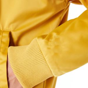 Chaqueta de satén de moda informal de último diseño, chaqueta universitaria de béisbol de talla grande para mujer, tela tejida transpirable para invierno, ropa universitaria - Product Image 4