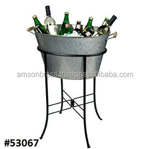 Hammered Wine Tub Customize Party Marvelous Look Metal Iron <b>Champagne</b> Wine <b>Bucket</b> with Stand - Product Image 6