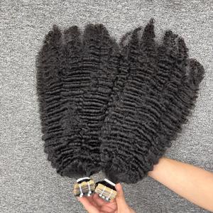 Cheveux frisés en ruban adhésif, 100% cheveux humains, cheveux bruts vietnamiens un donneur - Product Image 3