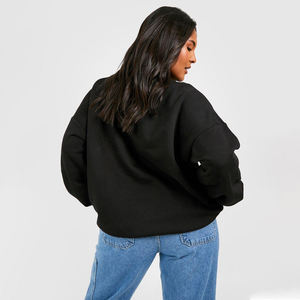 Sudadera con cuello redondo y estampado de gran tamaño de algodón de alta calidad, sudadera personalizada para mujer, venta al por mayor, precio bajo - Product Image 2