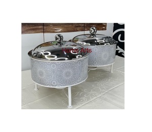 ถาดเสิร์ฟอาหารสแตนเลส ดีไซน์สวยงาม รูปทรงกลม สำหรับงานแต่งงานและงานเลี้ยง - Product Image 1