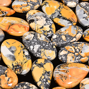 Cabocho de Jaspe Maligano Natural de Alta Calidad AAA+ con Forma Mixta de Cuarzo, Tamaño y Forma Personalizables, Sin Mejoras - Product Image 4