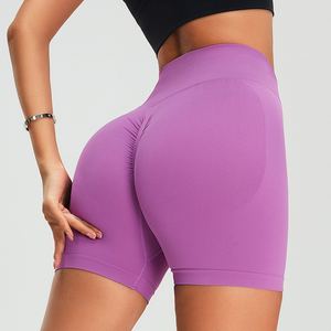 Pantalones cortos deportivos de Yoga para gimnasio sin costuras para mujer, Bermudas de cintura alta para levantar glúteos, para Fitness, estilo informal, colección de verano - Product Image 1