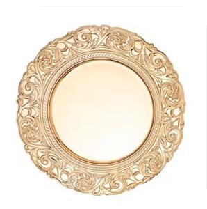 จานที่ชาร์จอาหารเย็นชุบโครเมียมแบบเสร็จเป็นมิตรต่อสิ่งแวดล้อมทันสมัยที่มุมแบบพรีเมี่ยมราคาถูกขายดี - Product Image 3