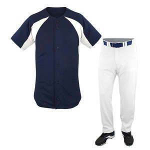 Ensemble de vêtements de sport en jersey de baseball respirant imprimé ou brodé personnalisé, uniforme de sport, impression par sublimation, tenue ajustée pour joueur - Product Image 1