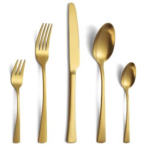 Juego de Cubiertos de Acero Inoxidable Dorado al por Mayor, Cubiertos de Plata para Restaurante, Juego de Cubiertos Modernos, Cuchara y Tenedor al por Mayor - Product Image 6