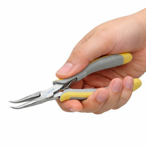 Alicates de Joyería de Punta Curva de 115 mm de Primera Calidad, Herramienta de Acero Inoxidable de Alta Calidad para Abalorios, Enrollado de Alambre y Manualidades Detalladas - Product Image 6
