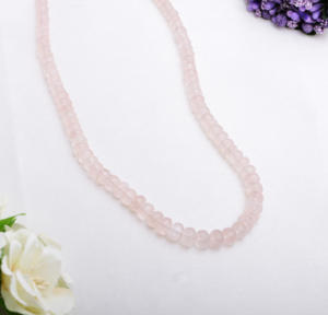 Cuentas de Aguamarina Rosa Suave, 1 Hilo, Piedra Preciosa Natural de 6-8mm para la Elaboración de Joyería Fina - Product Image 3