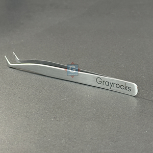 Pinzas Profesionales para Extensión de Pestañas Postizas Gray Rocks GE-5555-17, Acero Inoxidable, Punta Afilada, 10 mm de Longitud, Duraderas - Product Image 3