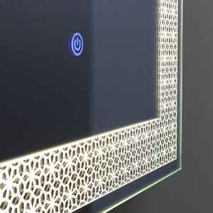 Espejo Rectangular LED Iluminado de 50x70 cm con Características Decorativas - Product Image 3