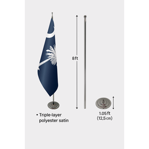 Drapeau d'intérieur officiel de la Caroline du Sud, personnalisé en nylon, coton, polyester, vinyle, drapeau de plage, drapeau de voiture, mât de drapeau en aluminium, impression numérique - Product Image 6