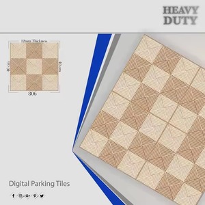 Vistaar marca precio al por mayor India más nuevo Beige impresión Digital azulejos de estacionamiento 40x40cm decoración Interior porcelana - Product Image 5