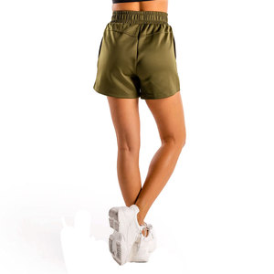 Shorts de fitness de meilleure qualité pour femmes taille haute grande taille avec décoration de logo personnalisable en tissu respirant - Product Image 2