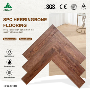 Plancher flottant SPC à clic en chevrons de 28 mil, résistant aux rayures, 7 mm, <span class=keywords><strong>beige</strong></span>, non toxique, facile à installer pour usage résidentiel et commercial - Product Image 3