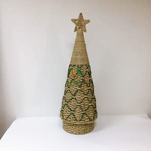 Árbol de Navidad Ecológico de Jacinto de Agua/ Árbol de Navidad de Pino Tejido a Mano Colorido/ Decoración Navideña para el Hogar Hecha en Vietnam - Product Image 3
