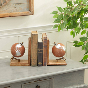 OEM Private Label Wood Bookends Trendy Contemporary Wooden <b>Book</b> End Holder for Home <b>Decor</b> Manufactured in India - Product Image 6