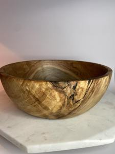 Handcrafted Eco-Friendly Large Wooden Salad Bowl Heirloom Quality Polished Finish Customizable Size Logo-Gift for Serving Fruit - Product Image 4