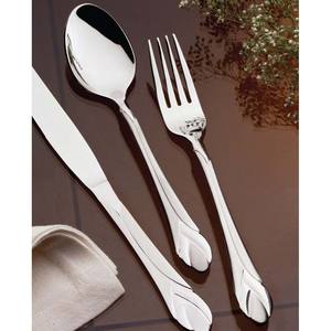 Juego de cubiertos de acero inoxidable para restaurante, juego de cubiertos de lujo de aspecto moderno y plateado único para boda, hogar y hotel - Product Image 4