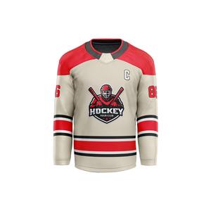 Maillots de hockey sur glace pour adultes en gros, impression par sublimation, 280 grammes, avec épaules en maille à picots, numéros de joueur, nom de l'équipe - Product Image 3