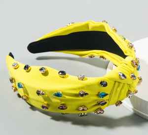 Luxury Vintage Knotted <b>Jeweled</b> <b>Headband</b> with Faux Diamonds for Spring Premium Hair Accessories - Product Image 4