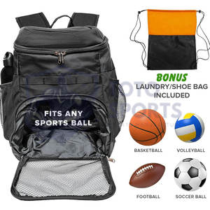 Sac de basket-ball en polyester respirant confortable avec logo personnalisé tendance professionnel de haute qualité de couleur noire - Product Image 5