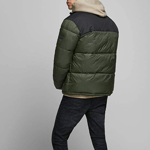 Wholesale Customized High Quality Men's Solid Color <b>Thin</b> Stand Collar Winter Polyester Material <b>Puffer</b> <b>Jacket</b> - Product Image 4