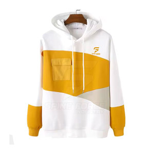 Nueva moda patrón sólido con capucha sudaderas con capucha para hombre tamaño personalizado 100% algodón transpirable ropa de calle para invierno - Product Image 1