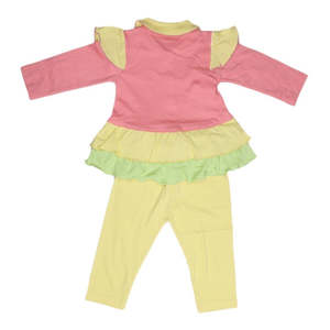 Conjunto de 3 Piezas de Manga Larga para Bebés Recién Nacidas - Color Durazno - Product Image 3