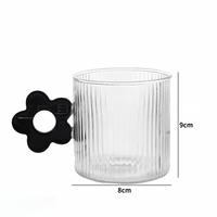 Gobelets à eau épais et durables pour la cuisine très vendus verres à boire avec poignée en forme de fleur