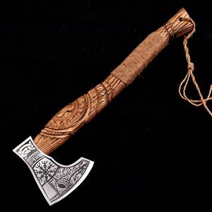 Hacha de Madera con Mango de Acero de Damasco a Bajo Precio, Hacha de Acero con Alto Contenido de Carbono para Caza y Camping - Product Image 6