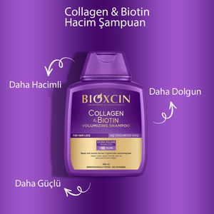 Bioxcin Collagen Biotin Anti-Hair Loss Shampoo 2x300 ml | Fórmula fortalecedora y voluminizadora - Product Image 4