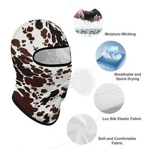 Balaclava unisexe de qualité supérieure, légère, antidérapante, masque facial, cache-cou, sports d'hiver en plein air, 100% polyester, image personnalisable - Product Image 4