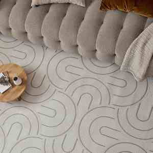 Alfombra Geométrica Carmel Crema-Beige de The Rugs, Modelo 6070, Juego de 80X150 cm - Product Image 5