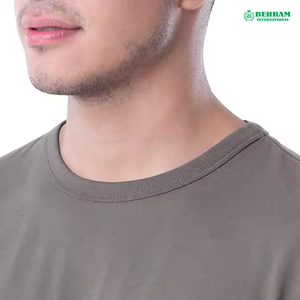T-shirt Homme Oversize Col Rond Manches Courtes Coupe Ample 200 g/m² 100 % Coton Lavage Acide Vintage Haute Qualité Été Behram - Product Image 4