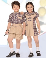 Ensemble de tenues d'été personnalisées pour écoliers (garçons et filles) en tissu Oxford polyester/coton