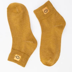 <b>Men</b> Women's Custom Embroidered Smile Fun Ankle <b>Socks</b> Minimalist Casual Comfortable Fashion with Anti-Slip Feature Made Vietnam - Product Image 2
