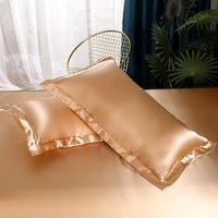 Soie comme Satin ensemble de literie réversible luxe doux housse de couette chambre décor Chic luxueux soyeux ensemble de lit housse de couette ensemble