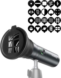 Für SMALLRIG RGB LED Fotografie Taschenlampe 7500mAh Aluminium legierung gemustertes Umgebungs licht 4-Farben-Fülllicht mit 20 gemusterten - Product Image 1