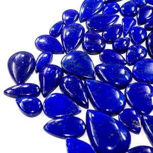 Haute qualité forme lâche Lapis Lazuli poire Cabochon bleu pierre précieuse naturelle pour la fabrication de bijoux - Product Image 2