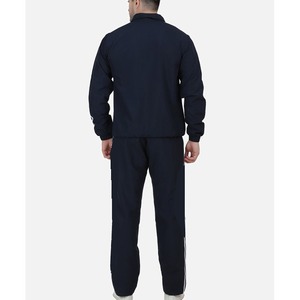 Ensemble de survêtement deux pièces pour homme en polyester uni, personnalisable, avec veste zippée oversize et pantalon de jogging respirant - Product Image 3