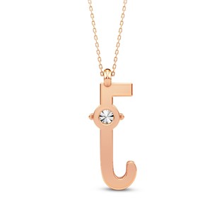 Elegante Colgante Personalizado con Inicial Solitaria, Diamante Cultivado en Laboratorio VVS VS EF, Plata de Ley 925 con Acabado en Oro, Letra Mayúscula Fina - Product Image 5