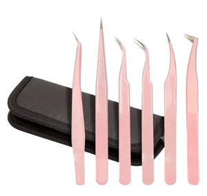 Nueva llegada del fabricante superior Juego de pinzas para cejas de 6 piezas Etiqueta personalizada Tarifa mayorista - Product Image 1