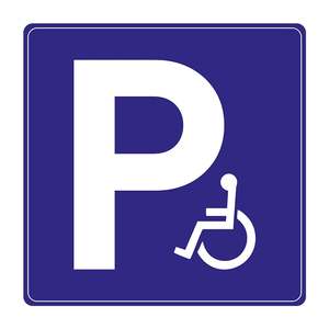 Disabled Parking Reflective Traffic <b>Sign</b> PVC and Steel Material Caution Safety <b>Sign</b> Board for Roadway Usage - Product Image 2