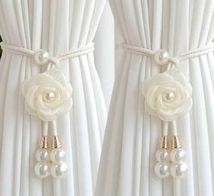 Sujetador de Cortinas Floral con Detalles de Perlas de Imitación, Decoración para el Hogar - Product Image 2