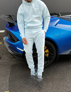 Survêtement d'hiver Vêtements confortables Hommes Mode Polaire Solide Pantalon Casual Jogger Suit Tracksuit Hommes Pullover costumes pour hommes - Product Image 3