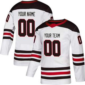 Camisetas de hockey personalizadas, rayas sublimadas con nombre de equipo y número, apliques bordados, ropa de hockey sobre hielo - Product Image 5