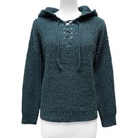 Suéter de Invierno Personalizado para Mujer, Moderno, de Manga Larga, Mezcla de Lana Merino/Nylon y Alpaca, Tejido Grueso de Canalé, Cuello en V y Capucha
