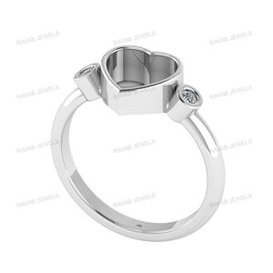 Coeur de qualité supérieure 8x8mm CZ ensemble cendres en résine joli cadeau de promesse pour maman en argent massif 925 souvenir bague d'éternité - Product Image 4